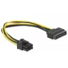 Delock 82924 SATA 15 kontaktų į 6 kontaktų PCI Express maitinimo kabelis