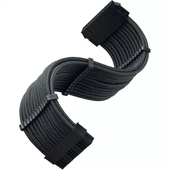SilverStone PP07E - Maitinimo prailginimo kabelis - ATX, 24 kontaktų (W) į ATX, 24 kontaktų (M) - 30 cm - Juodas