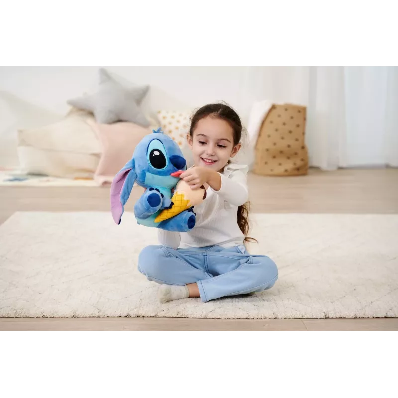 SIMBA pliušinis žaislas Stitch su ledais 25 cm, Originali minkšta figūrėlė