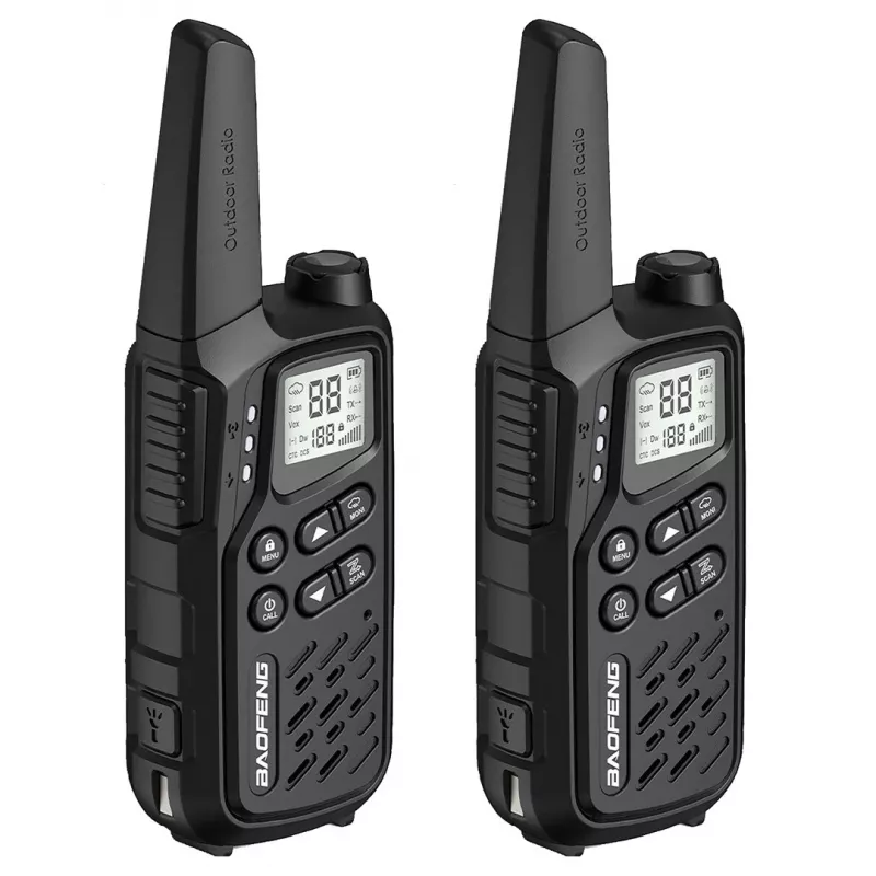 Baofeng BF-T25E juodas racijomis, 2 vnt.