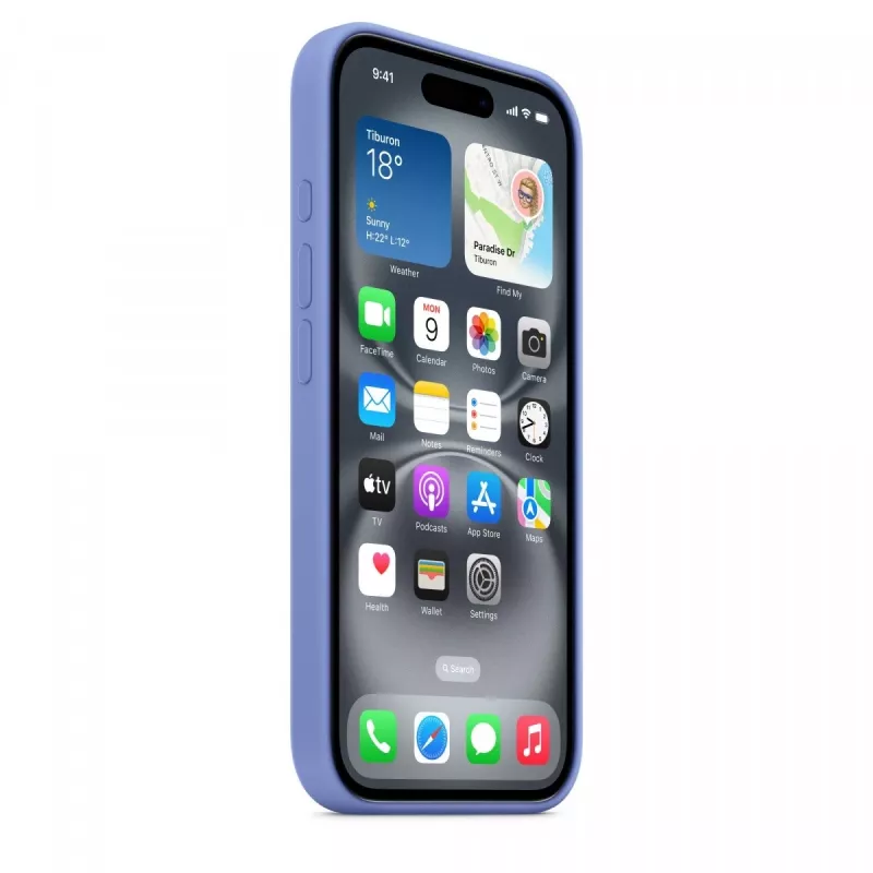 iPhone 16 silikoninis dėklas su MagSafe – Periwinkle