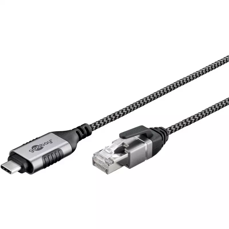 Goobay eterneto kabelis USB-C 3.1 į RJ45 plonas 3 m - jungia maršrutizatorių, modemą arba (74404)