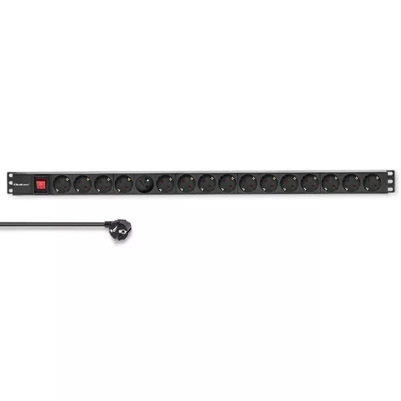 „Qoltec“ aliuminis PDU stovui | 16 A | 16 x „Schuko“ | vertikalus | 1,8 m