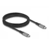 USB laidas DeLOCK 81192 USB4 Gen 2x2 2m USB C juoda/pilka
