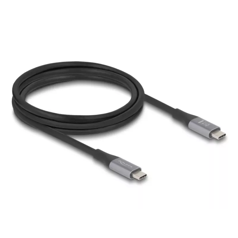 USB laidas DeLOCK 81192 USB4 Gen 2x2 2m USB C juoda/pilka