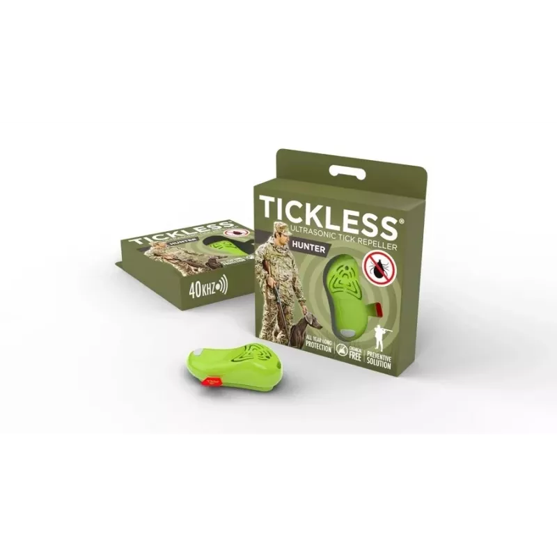 TICKLESS ultragarsinis erkių šalintuvas, skirtas medžiotojams HUNTER, žalias