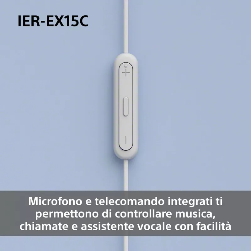 Sony IER-EX15C ausinės su mikrofonu, laidinės, įkūrinės, skambučiams ir muzikai, USB-C, juodos