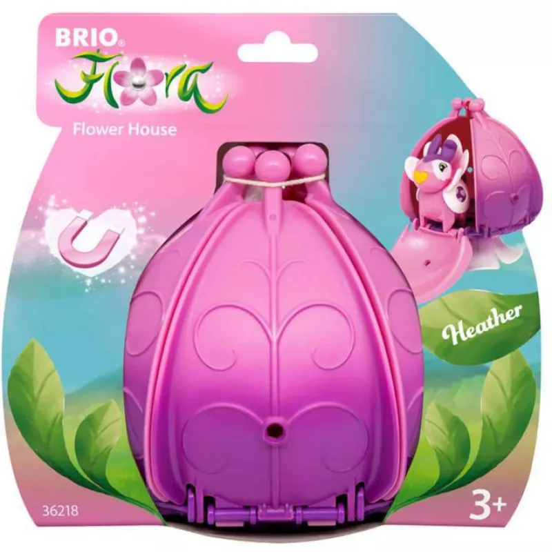 Žaislinis namelis BRIO Heather Flower House rožinis violetinis 3 metai Flora