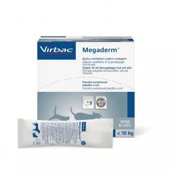VIRBAC MEGADERM MONO paketėliai 4 ml × 28 — odos papildas šunims ir katėms