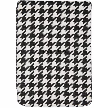 Dėklas-knygutė 6 colių el. knygų skaityklėms PocketBook Shell — juoda/balta, 112×160×12,5 mm