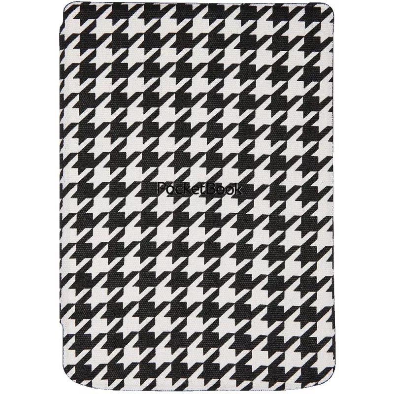 Dėklas-knygutė 6 colių el. knygų skaityklėms PocketBook Shell — juoda/balta, 112×160×12,5 mm
