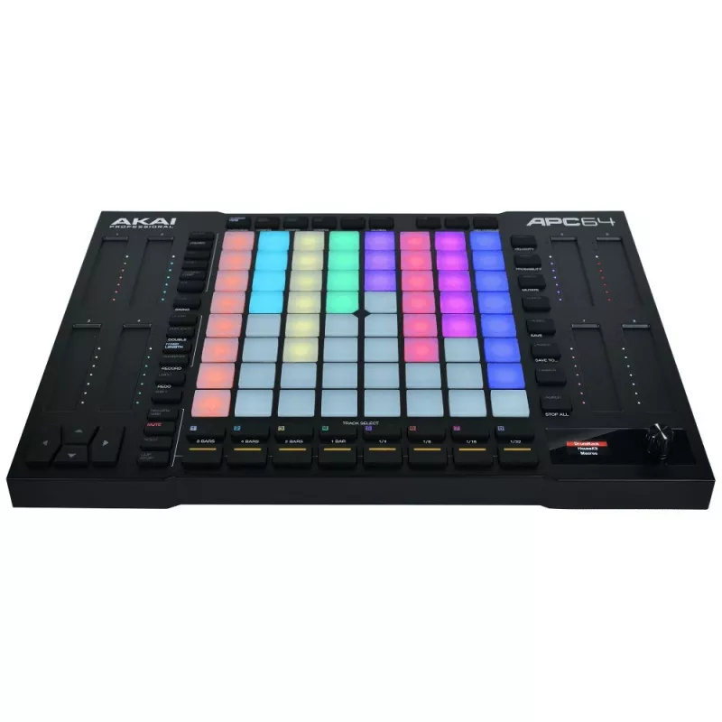 DJ valdiklis AKAI APC64 — 8x8 padų tinklelis, maitinamas per USB, skirtas Ableton Live