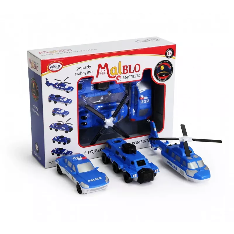 Transporto priemonių rinkinys Popular Playthings Mix or Match Vehicles Police