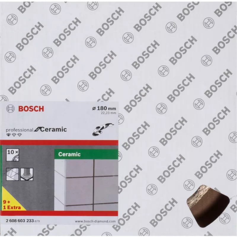 Deimantinis pjovimo diskas keramikai Bosch Professional Ø180 mm, 10 vnt., anga 22,23 mm