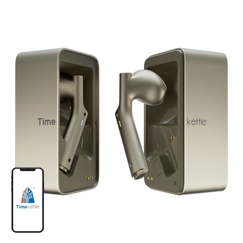 Ausinis vertėjas Timekettle W4 AI Gold — sinchroninio vertimo ausinės