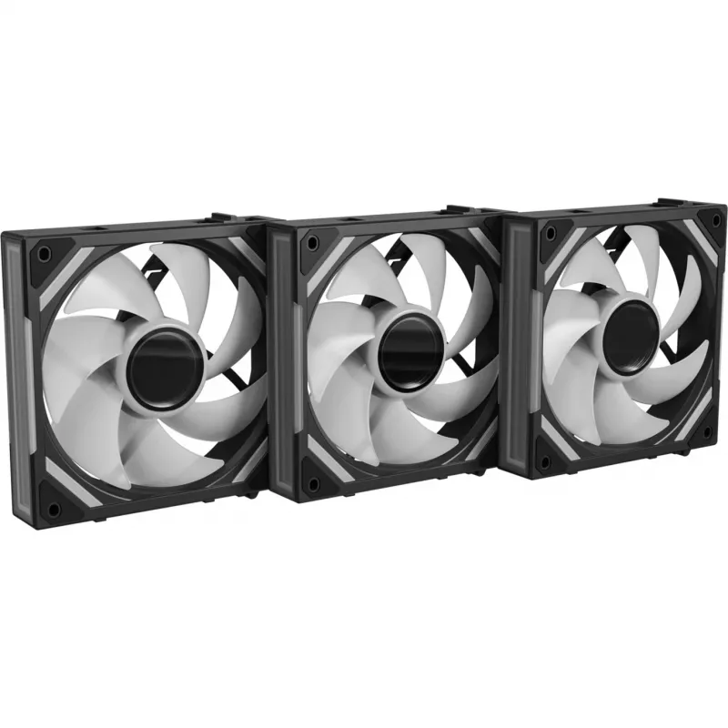 ALPENFÖHN Wing Boost 4 120mm ARGB PWM Korpuso ventiliatoriai - 3 vnt. juodi