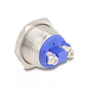 Mygtukinis jungiklis DeLOCK 22040 2P Nikelis Nerūdijantis plienas 250V 5A