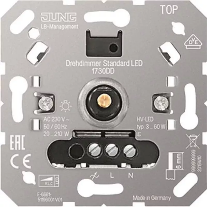 Jung 1730DD Standartinis LED Sukamasis Jungiklis-reguliatorius
