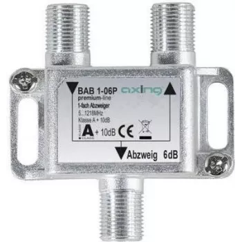 axing BAB 1-06P - Kabelių skirstytuvas - 5 - 1218 MHz - Pilka - A - 6 dB - F