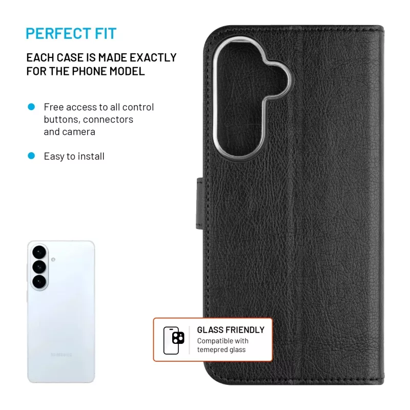 FIXED Opus, skirta Samsung Galaxy S26+, juoda | Fiksuotas galinės dalies dėklas