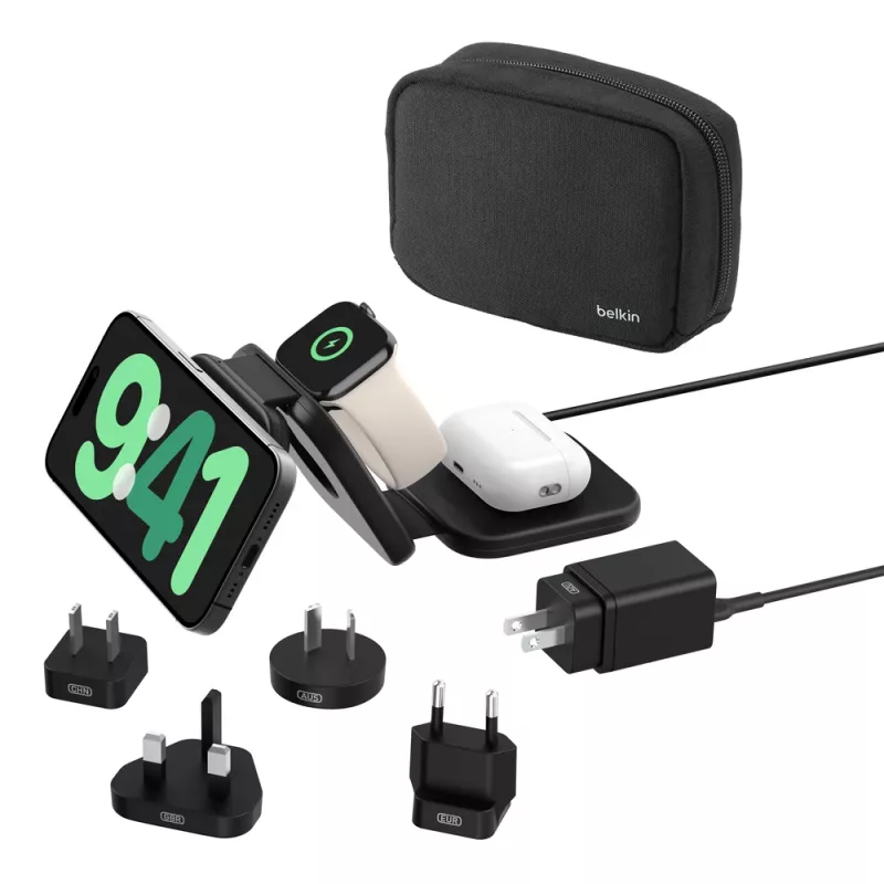 Belkin BoostCharge Pro Ausinės Išmanusis telefonas Išmanusis laikrodis Juoda USB Belaidis greitas įkrovimas