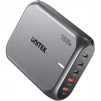 Maitinimo įkroviklis Unitek P1234AGY01-EU 2×USB-A, 3×USB-C, 188W