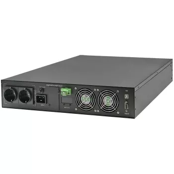 Qoltec maitinimo adapteris AWARYJNY DO RACK 3KVA 3000W galios koeficientas 1.0 LCD EPO USB on-LINE (3VA, 3000W, dvigubos konversijos nuolatinės srovės UPS), UPS