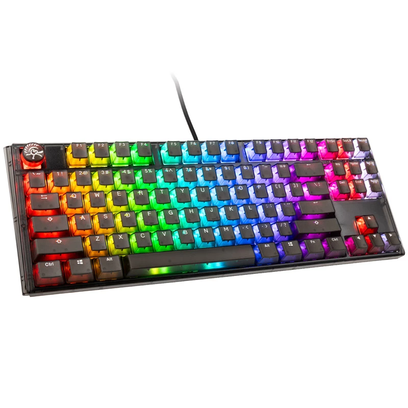 Ducky One 3 Aura TKL klaviatūra, žaidimams, USB, QWERTY, US International, juoda