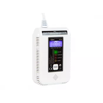 Anglies monoksido ir dujų detektorius BLOW TGC30 WiFi Tuya — LCD, 85 dB, laidinis, montuojamas ant paviršiaus, baltas
