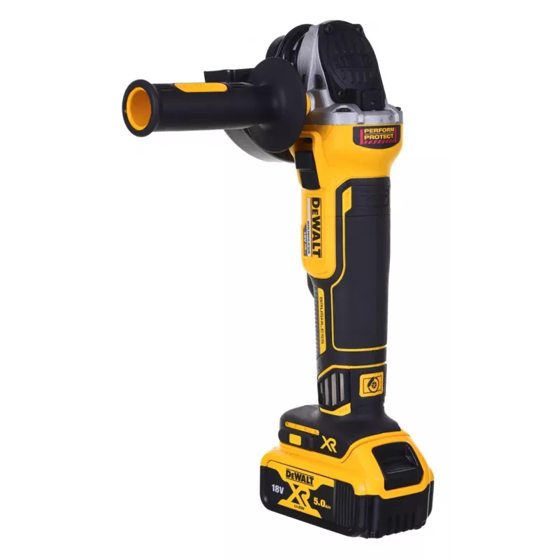 Elektrinių įrankių rinkinys DeWALT DCK2080P2T-QW — 18V Li‑Ion 5Ah (2x), DCG405 kampinis šlifuoklis, gręžtuvas/suktuvas, M14 šlifavimo disko sriegis, nešiojimo dėklas