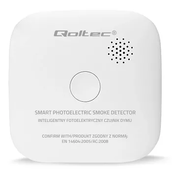 Belaidis dūmų detektorius QOLTEC modelis 52653 su 85 dB baterijos aliarmu