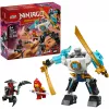 LEGO NINJAGO rinkinys 71827 Zane's Battle Suit Mech, 92 dalys, 2 minifigūrėlės, aukštis 100 mm, amžius 6+