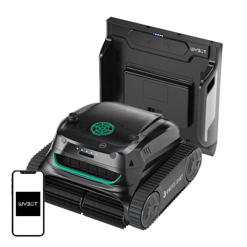 Baseino valymo robotas Wybot S2 Pro — belaidis robotizuotas baseino valytuvas, modelis S2 Pro