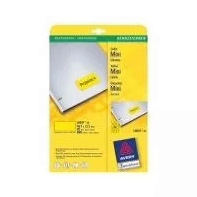 Avery Zweckform Avery L6041 - Geltona - 21,2 x 45,7 mm 960 vnt. (20 lapų x 48)