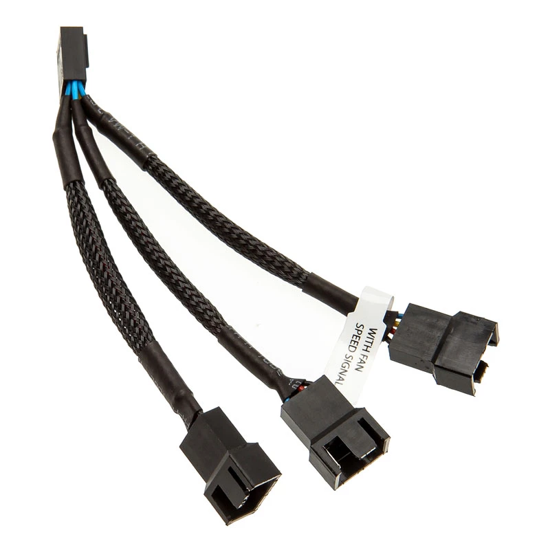 EK Water Blocks EK-kabelis Y-šakotuvas 3x 4 kontaktų PWM ventiliatoriams 10 cm