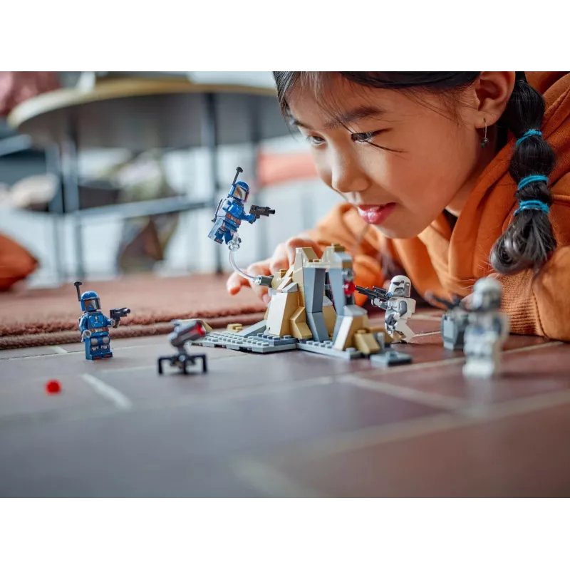 Konstruktorius LEGO Star Wars Ambush on Mandalore Battle Pack 75373 — 4 minifigūrėlės, 109 detalės, amžius 6+