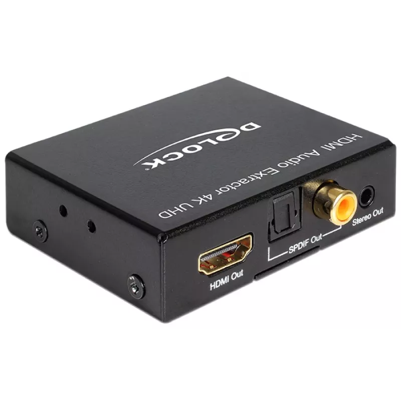 HDMI stereo / 5.1 kanalų garso išskyriklis 4K, adapteris juodas