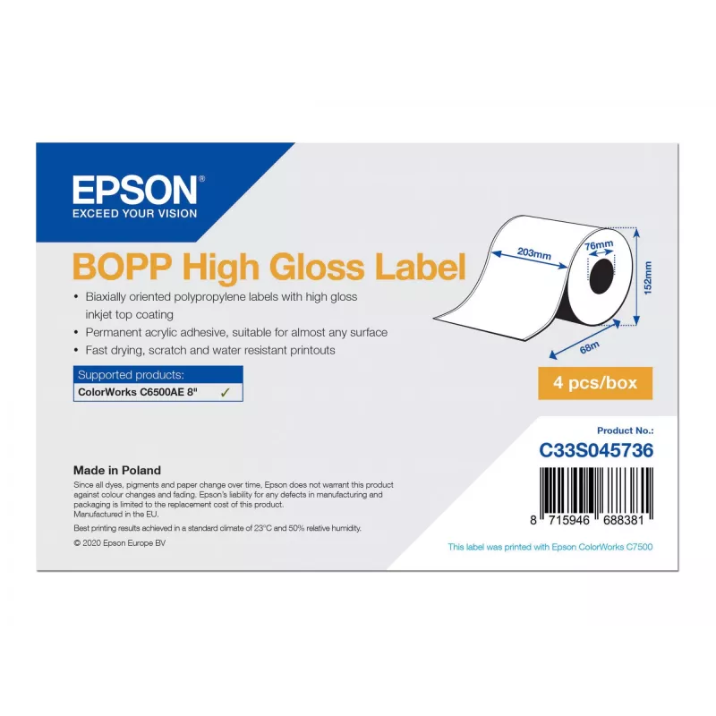 Epson C33S045736 spausdintuvo etiketė