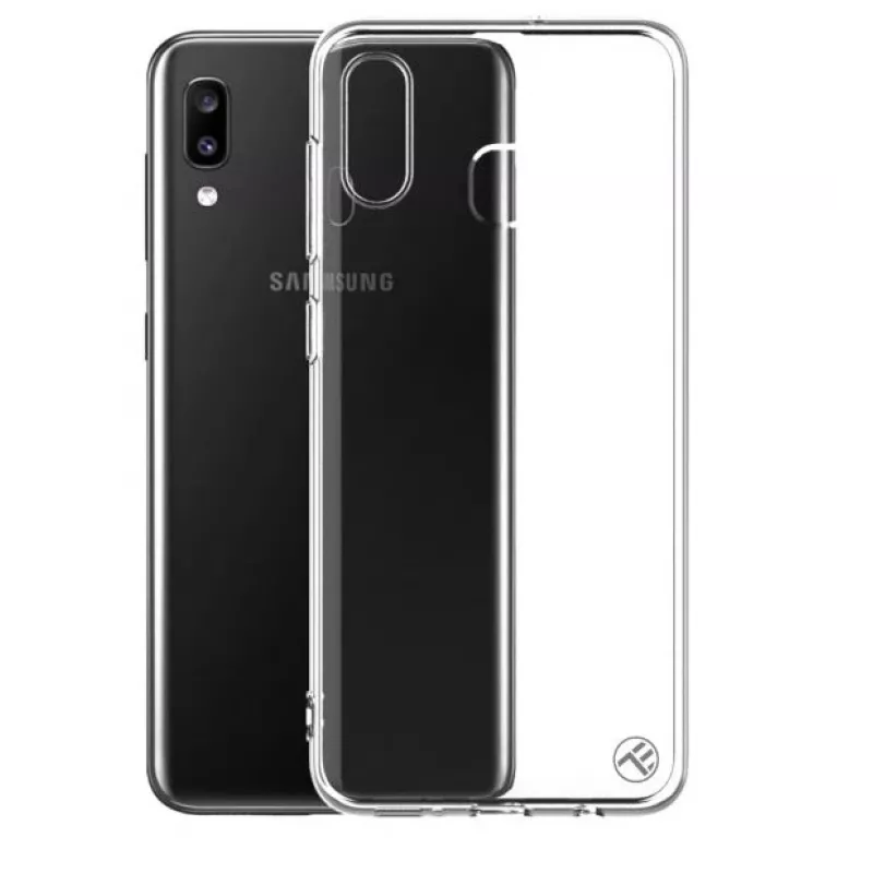 Silikoninis dėklas Tellur, skirtas Samsung Galaxy A20, permatomas, minkštas apsauginis dėklas