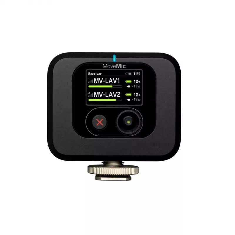 Belaidis prie kameros montuojamas imtuvas Shure MV-R-Z6 — 50–20000 Hz, 30 m atstumas, 12–15 V, 308×101×38 mm, 0,429 kg, juodas