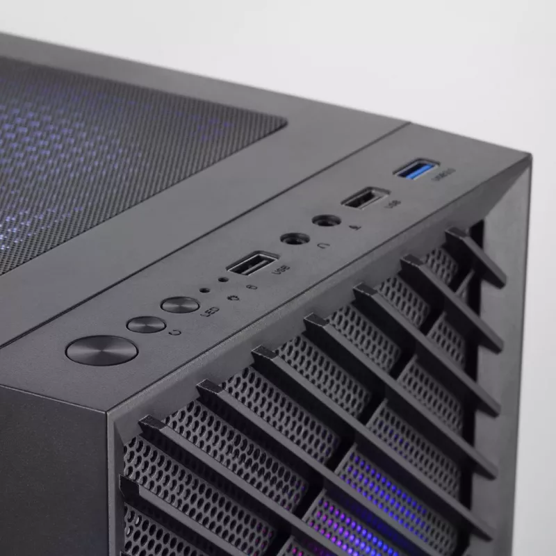 PC korpusas TACENS Mars Gaming MC-VORTEX Mini Tower Mini-ITX/Micro-ATX grūdintas stiklas juodas, 3x120mm, 27.3 cm GPU, 162 mm CPU aušintuvas