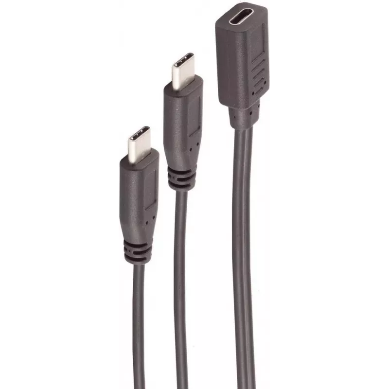 USB laidas ShiverPeaks BS13-20020 USB 2.0 0,3 m 2x USB C juodas