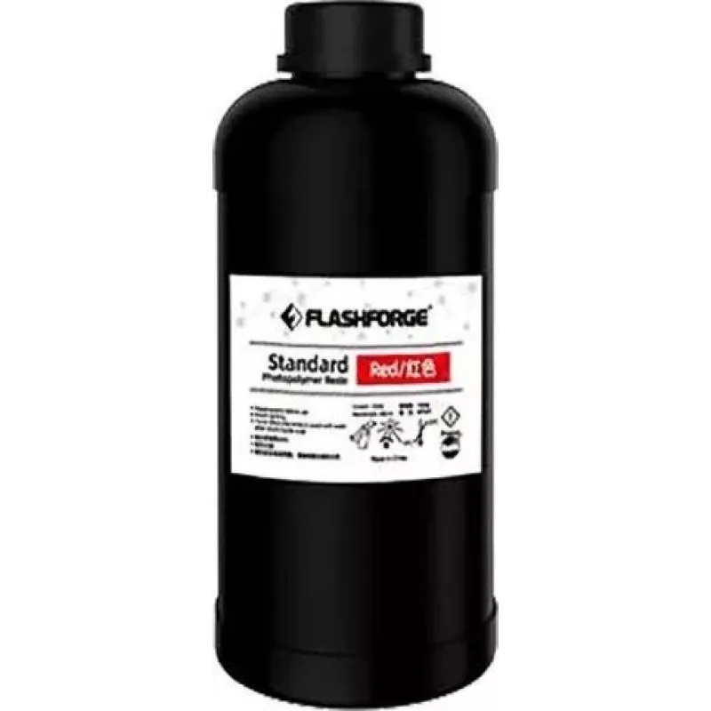 Standartinė raudona UV/LCD 3D spausdinimo derva 1 l Flashforge 405 nm