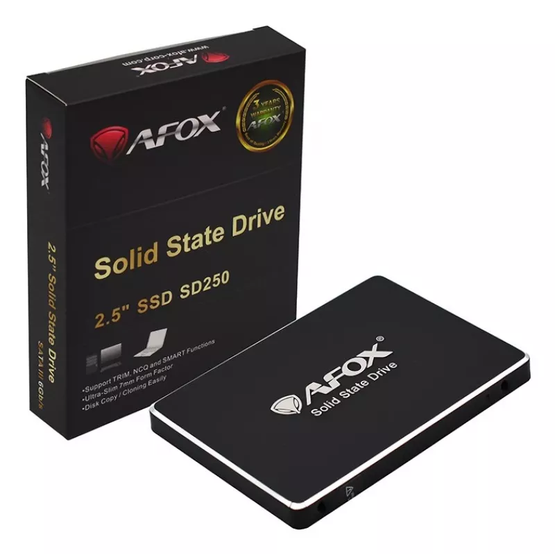 Vidinis 2,5 colio SSD AFOX SD250-2000GN 2 TB SATA III, 560 MB/s skaitymas, 520 MB/s rašymas