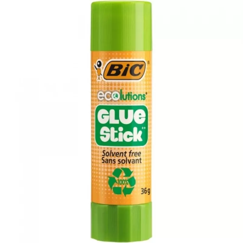 Klijų lazdelė BIC ECO GLUSTIC 36 g — BIC prekės ženklo klijų lazdelė 36g