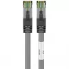 Goobay CAT 8.1 korekcinis kabelis, S/FTP (PiMF), pilkas, 0,5 m - LSZH be halogenų, varis AWG 24 (55135)