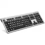 Klaviatūra Logickeyboard XLPrint Office USB QWERTZ vokiška aliumininė juoda