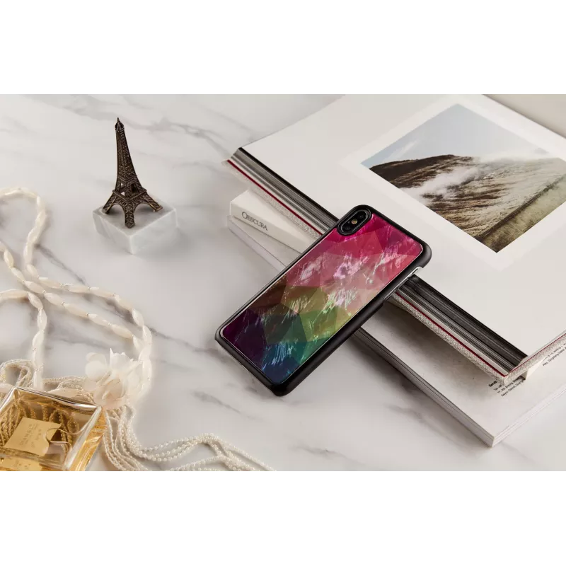Apsauginis išmaniojo telefono dėklas iKins, skirtas iPhone XS Max — vandens gėlių dizainas, juodas