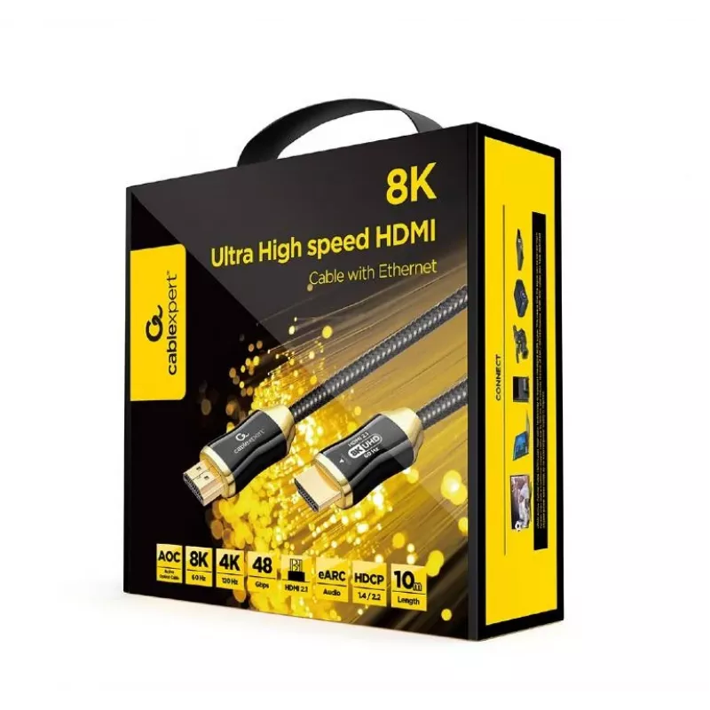 Aktyvus optinis HDMI laidas GEMBIRD 10 m, HDMI Type A kištukas–kištukas, 48 Gbit/s, HDMI 2.1