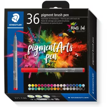 Brush Pen Staedtler Pigment Arts 36 spalvų